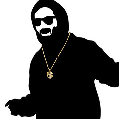 4 Plated+Necklace+Finger+Dollar+Pendant