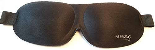 3D Eye Mask for Sleeping, Silk Sleep Aid for Men & Women, Soft Memory Foam, Breathable, Extreme Comfort | Blackout Luxury Accessory for Travel, Home, Lunch Break, Adjustable Velcro Closure, One Size