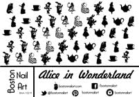 Alice in Wonderland - Waterslide Nail Decals - 50pc