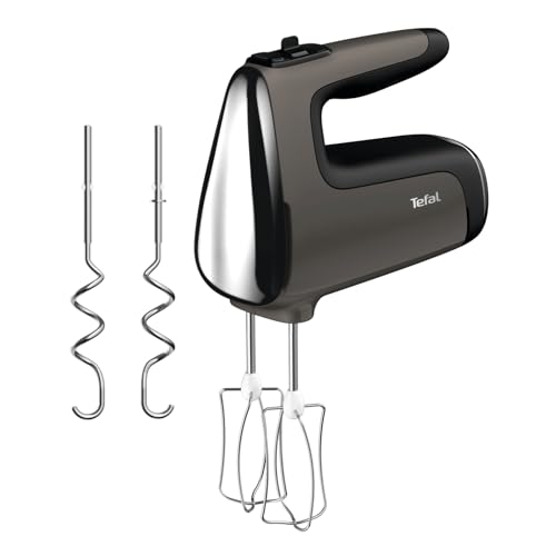 Tefal Power Mix Silence Handmixer, 600 Watt, variabler Geschwindigkeitsregler, Turbo- und Auswurf-Funktion, extrem leiser Motor, Handrührgerät inkl. 2