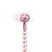 Hunputa Fashion 3.5mm In ear Stereo Magnetic Ear Bud Pearl Necklace Headphone Headset Super Bass Music Earphone Earbuds for Womens Gift (Pink)