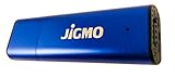 Digital Audio Recorder with USB - [Blue] by JiGMO / 8GB / 48 Hrs Storage Capacity, 384 kbps, Mini Recording Device/with Clear Built-in Microphone! Records While Charging/Best Student Gift!