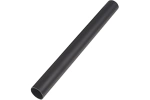 Feelers 1PCS Aluminum Tubing 1" (25mm) OD x 7/8" ID x 10" Length, 1.2mm Wall Thickness, Aluminum Round Pipe for Handcraft, DIY, Architectural Decor, Black
