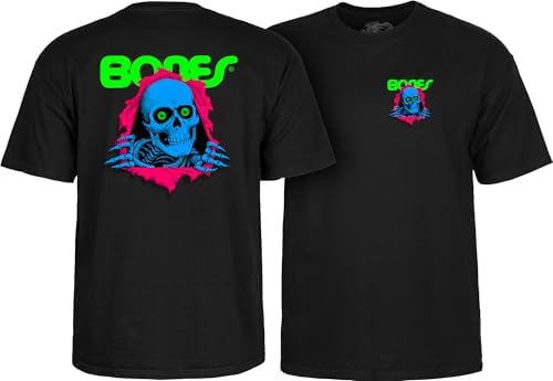 Amazon.com: Powell Peralta Skateboard Skeleton T-Shirt, Black