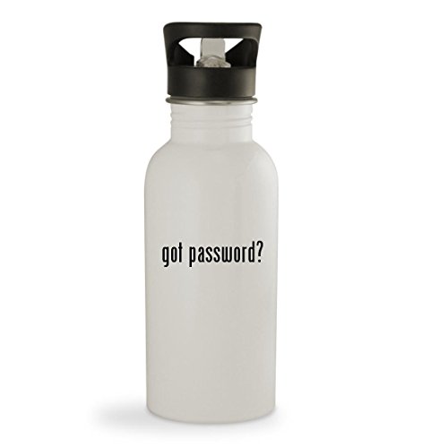 got password? - 20oz Sturdy Stainless Steel Water Bottle, White