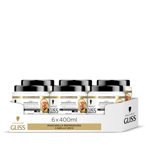 - Mascarilla para cabello seco - Total Repair – 6uds de 400 ml (2.400ml) – Gama reparación.
