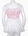 inlzdz Men's Sissy Crossdress Lingerie Frilly Satin Lace Tulle Mini Dress Smooth Nightdress Babydoll Pink Large