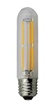 Divine Lighting T10FIL3WD 3W T10 40W Equivalent Filament LED, 2700K, Dimmable