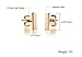 D.B.MOOD Rectangle Bar Stud Earrings Rose Gold Plated Stainless Steel Earring for Women Short