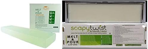 Soapy Twist Aloe Vera Melt And Pour Soap Base, 1kg and Soapy Twist Goat Milk Melt And Pour Soap Base, 1kg