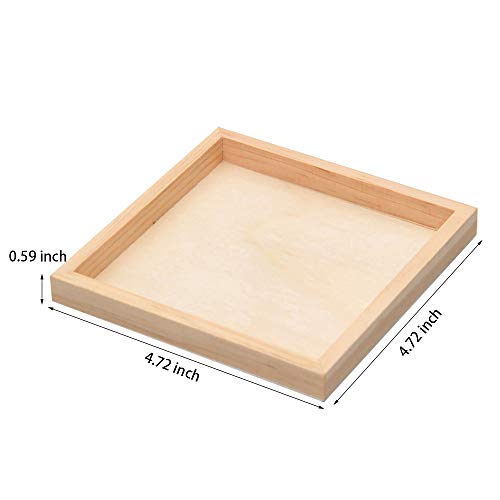 6 Pack Unfinished Small Wood Serving Tray for Crafts Projects DIY