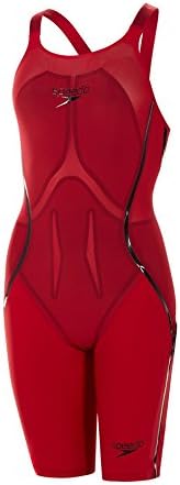 Speedo LZR Racer X Back Closed Competition Swimming Costume - Red Fed/Black Gloss