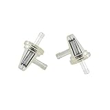 New Pack of 2 Clear Inline Gas Right Angle Fuel Filter for CAN AM Suzuki Yamaha Kawasaki Atv Dirt Bike Arctic Cat Triumph Roadsmith Motorcycle 1/4