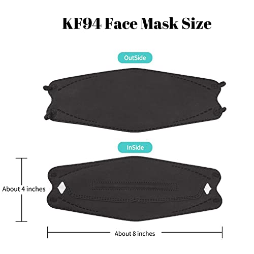 60PCS KF94 Mask, 3D Fish Type Masks for Adult, Protective Face Shield