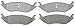 ACDelco Advantage 14D967M (19286166) Semi-Metallic Rear Disc Brake Pad Set