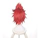 ZGNGLIZ Anime Cosplay Wig Dark Green Short Curly Synthetic Hair for Men Anime Costume Party & Halloween with Free Wig Cap (Short Red)