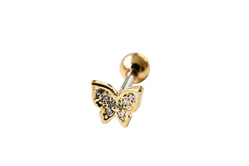Cz Butterfly Tragus Earring,upper Earring,11p-00059(silver)