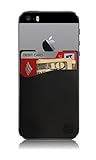 CardBuddy Stick On Card Holder Wallet, Credit Card Phone Wallet Case for any iPhone or Android (Black)