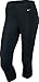 Nike Women's Legend 2.0 Tight Dri-Fit Cotton Capri, Black/White, XL X 19