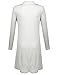 BIADANI Women Long Sleeve Classic Lightweight Open Front Jersey Cardigan Ivory XX-Large