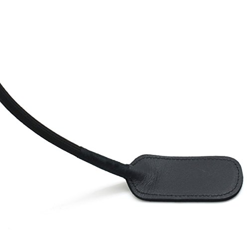 Scarlet Kitten 21.65 " Real Leather Tip Riding Crop Whip with Silicone Handle and Leather Loop