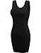 Fifth Parallel Threads FPT Women's Scoop Neck Bodycon Mini Tank Tunic Dress Black S