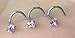 1SET/3PCS(Round+Heart+Star)20 Gauge/0.8mm Curved Nose Rings Stainless Steel Nose Studs Cubic Zirconia Screw Piercing Tool Body Jewelry for Women Lady Girls(Colorful)