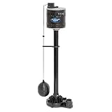 Superior Pump 92333 1/3 HP Thermoplastic Pedestal Sump Pump, Black