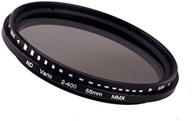 55MM Adjustable Fader Neutral Density Filter (2ND - 400ND) for Sony 75-300mm f/4.5-5.6 DSLR Cameras
