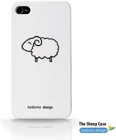 iPhone 4 4s Sheep Character Designer Animal Case by KODOMO DESIGN ® [Rigid Plastic, Slim fit, White] - Carrying Case Cover
