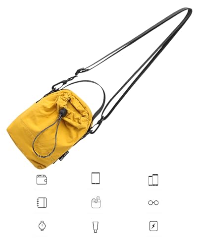 HAUMAUH Men Women Shoulder Bags Water Bottle Bag Shoulder Bag Small Hiking Bag Mobile Travel Workout Cycling Music Festival Beach