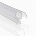 ELEGANT Shower Door Bottom Seal Strip | for 3/8 Inch Thick Frameless Glass | Weather Stripping Seal Sweep | 36 Inch Length |Free Cutting