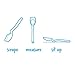 Dreamfarm Supoon Non-Stick Sit-Up Silicone Scraping, Serving, Cooking Spoon Measures 5ml Tsp & 15ml Tbsp - 11