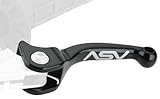 ASV Inventions CBF35-K F3 Black Shorty Standard Perch Clutch Lever and Front Drum Brake Lever for Honda/Yamaha/Suzuki/Kawasaki