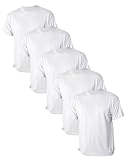 Gildan Adult DryBlend Sports T-Shirt, White, X-Large. (Pack of 5)