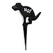 No Dog Pooping Solid Cast Iron Yard Sign Large 9.5