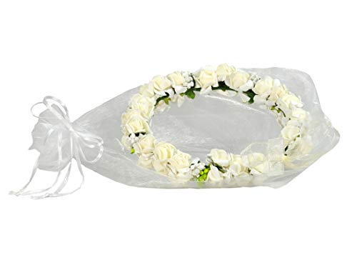 Flower Girl Gift Set- Book with Floral Crown Headband Headpiece in Adorable Gift Box - I've Been Crowned a Flower Girl!