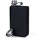 Vonwulf 8oz Hip Flask and Funnel, Stainless Steel Matte Black