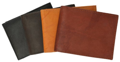 100% Genuine Leather Bi-fold Mens Wallet BD #578CF