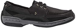 Dunham Men's Captain Boat Shoe, Black, 14 2E US