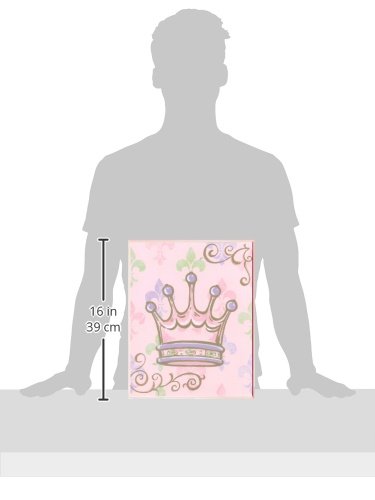 The Kids Room by Stupell Crown with Fleur de Lis on Pink Background Rectangle Wall Plaque