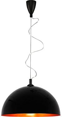 Pendelleuchte Kuche Schwarz Gold 1x E27 Bis 100w 230v Metall Hangelampe Vintage Retro Beleuchtung Wohnzimmer Esstischlampe Jugendzimmer Lampe Amazon De Beleuchtung