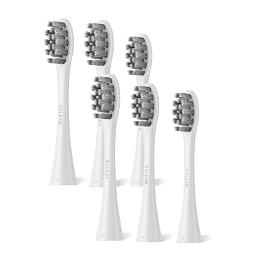 Oclean Replacement Toothbrush Heads, 6 Packs, White, Compatible with All Oclean Electric Toothbrush (Gum Care)