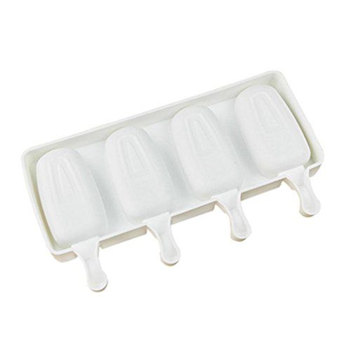 Ice Cream Popsicle Mold,AutumnFall 1PC Silicone Ice Cream Mold Ice Lolly Molds Ice Cube With Sticks Tray Ice Froze (white)