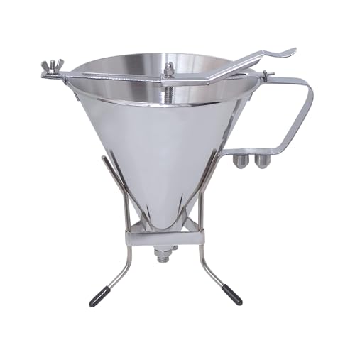 De Buyer Kwik Trichter Kaffeebereiter Edelstahl mit Halterung – 1,9l, 1,9 Liter, Silber