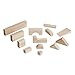 ECR4Kids Hardwood School Classroom Building Shape Blocks for Kids (64-Piece Set)
