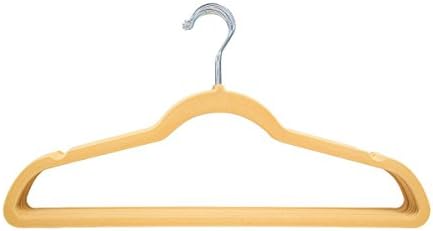 Tidy Living - Velvet Suit Hanger - Lightweight Non Slip Set 50 Pack (Yellow)