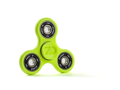 7D CUSTOMS EDC Tri-Spinner Fidget Toy NEW 2017 EDITION Dirt Resistant Smooth Surface Finish Ultra Durable Non-3D printed (Fluorescent Yellow)