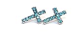 Surgical Stainless Steel Studs Earrings Cross Cubic Zirconia Hypoallergenic Earrings