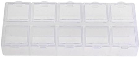 Storage Case Box - 10 Grid Organizer Storage Case Box Mini Slot Adjustable Jewelry Pill Diy - Storage Case Supplies Mini Storage Boxes Bins Transport Tool Case Hard Vape Instrument Mini Safety P